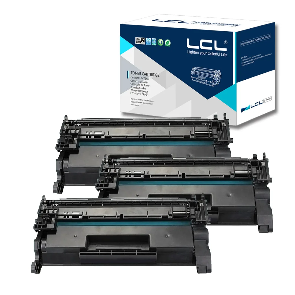 

LCL 26A 26X CF226A CF226X 9000 Pages (3-Pack Black) Toner Cartridge Compatible for HP LaserJet Pro M402n/M402d/M402dn/M402dw