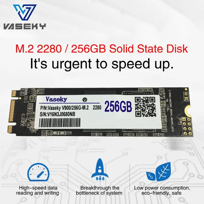 

256GB 500MB / S Vaseky SSD 2.5 Hard Drive Disk Disc Solid State Disks 1.8 Inch Internal SSD NGFF M.2 Interface 2280 Laptop Hard