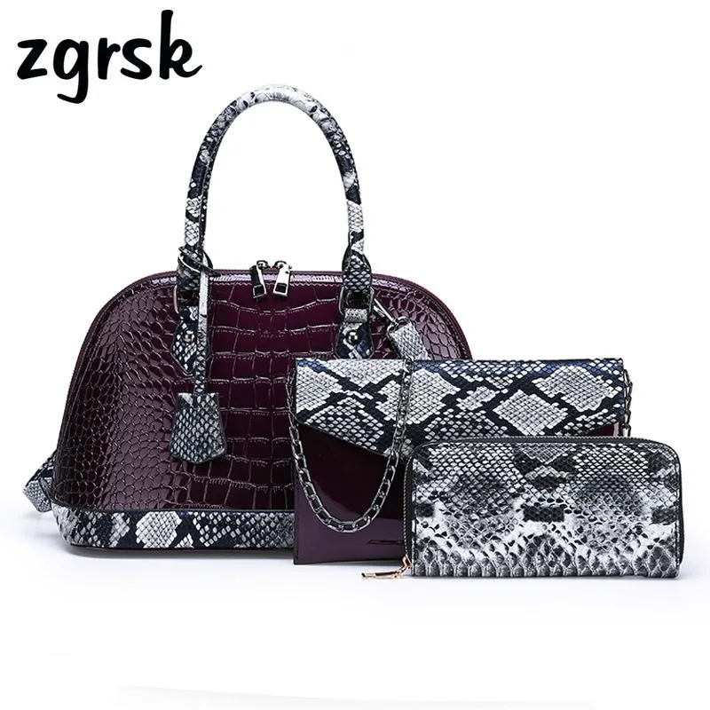 

3 Sets Women Handbags Shell High Quality pu Leather Luxury Women Bags Designer Lady Shoulder Crossbody Bags Big brand Tote bag