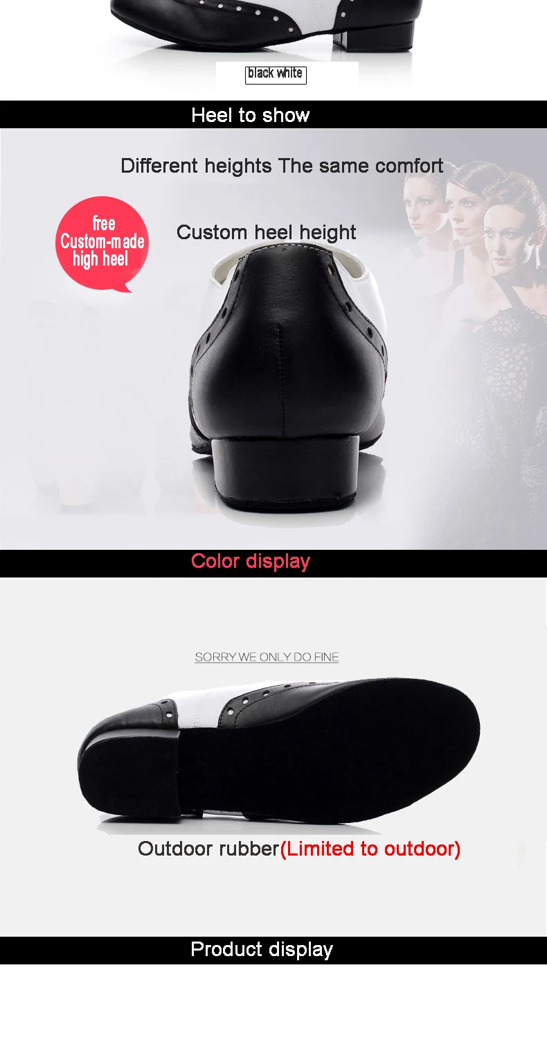 20161228_161038_017Standard Latin Dance Shoes Brand Men Sports Jazz Shoes Heel 4cm Black with White Social Dancing Sneakers Genuine leather 9010