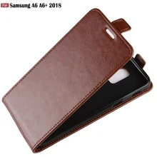 Samsung Galaxy A6 / A6 Plus чехол ретро кожаный Магнитный Вертикальный книжка чехол на для Samsung Galaxy A6 A6+ plus a600 a610 чехол чехлы обложка бизнес телефона сумка
