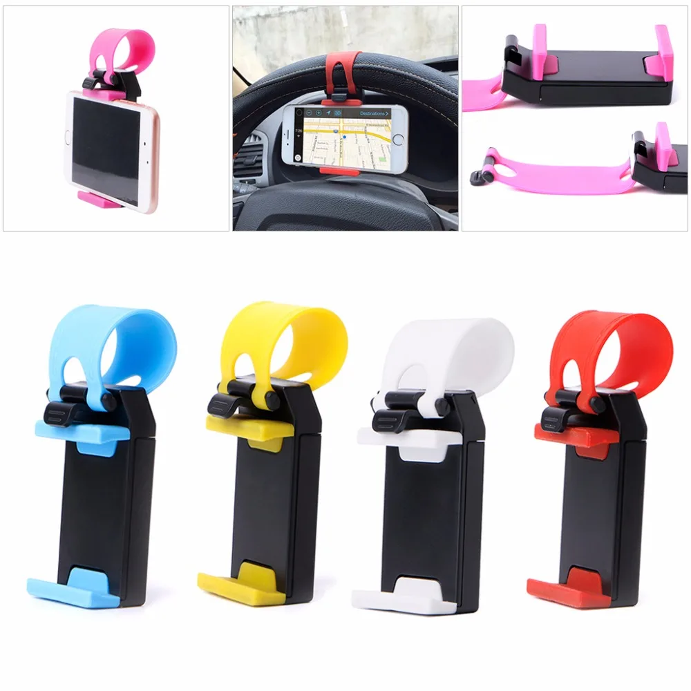 Universal Car Steering Wheel Hands Free Mobile Phones Socket Holders