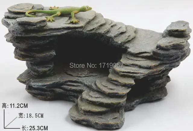 fish rock aquarium resin