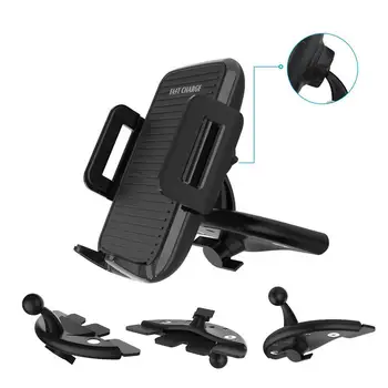 

Universal 6-Inch Smart Phones Black Car Holder CD Slot Car Charging Stand Car Phone Wireless Charging Stand