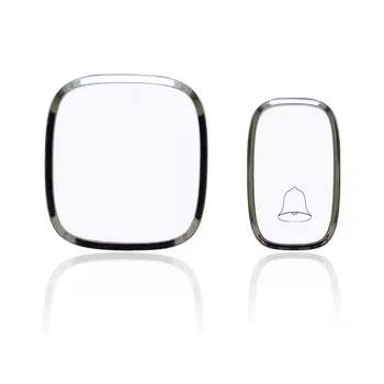 

Ip44 Waterproof Wireless Doorbell 280M Range Smart Home Door Bell Chime Ring 1 Button 2 Receiver Vc110-220V(Eu Plug)