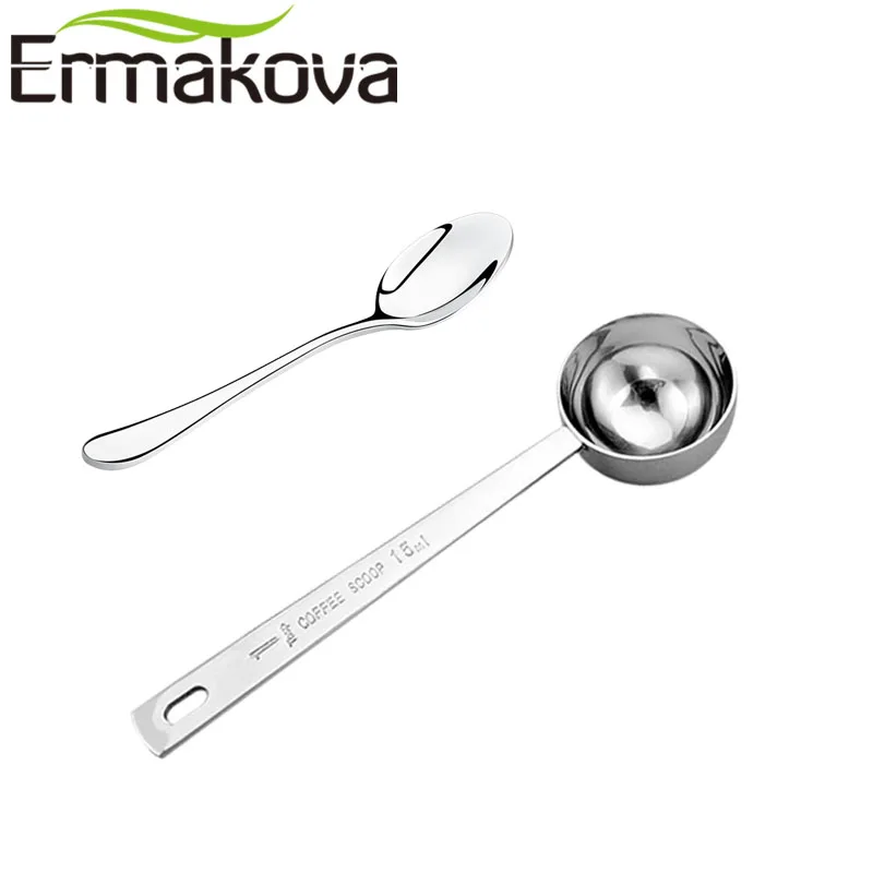 ERMAKOVA набор из 2 мини ложка для кофе эспрессо нержавеющей стали бистро совок