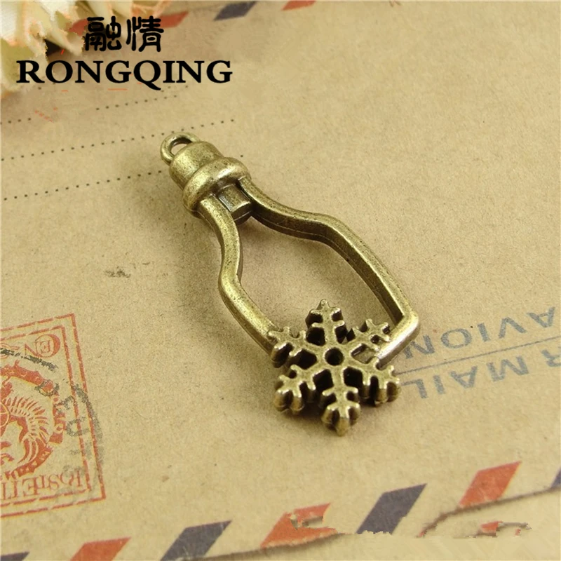RONGQING DIY Ювелирные изделия 40 штук пакет дом Золотая рыбка бутылка Снежинка|jewelry