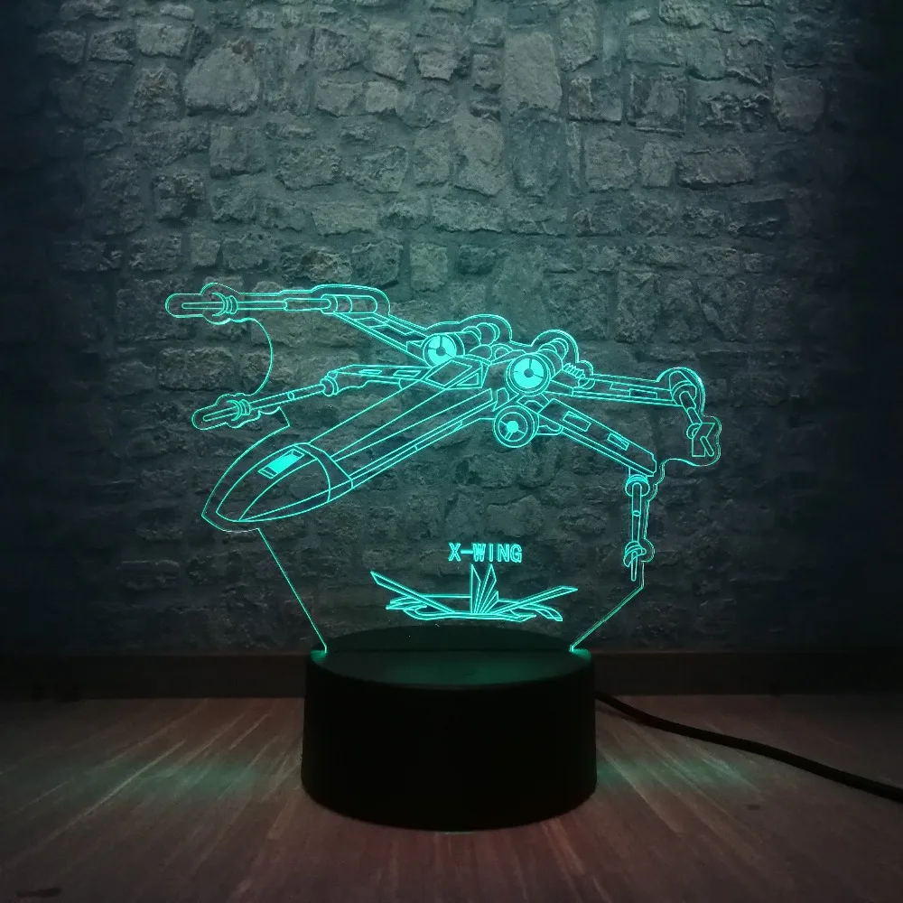 Новинка Звездные войны X Wing Alliance 3D LED лампа для спальни ночник светильник
