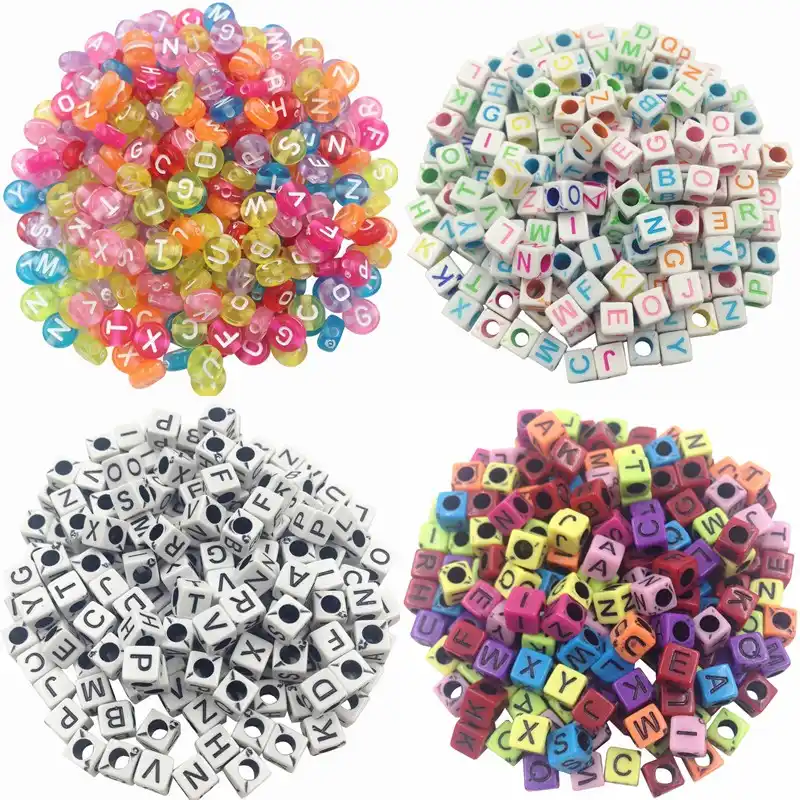 100pcs Skull Shape Acrylic Beads Loose Space Beads for Beading Bracelet DIY
