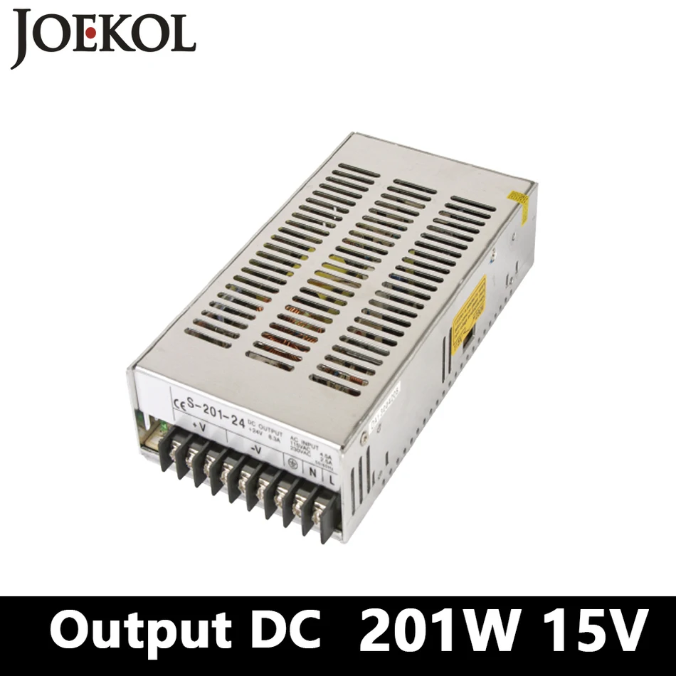 

Switching Power Supply 201W 15v 13A,Single Output Watt Power Supply For Led Strip,Voltage Converter AC110V/220V To DC 15V