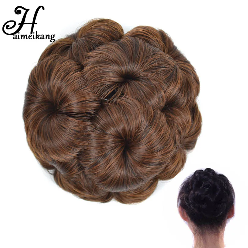 

Women Curly Chignon Plastic Comb Hair Extension Hairpiece Wig Clip In Big Hair Bun Claws Pin Crown Tiara Hair Accessories
