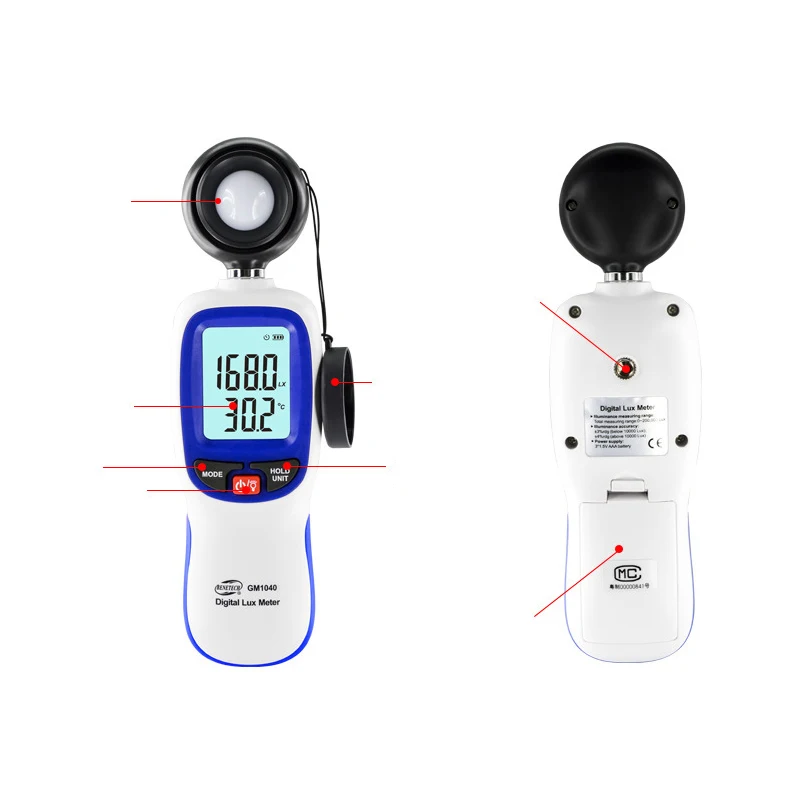 GM1040 цифровой люксовый измеритель, мини-светильник, ручной Цифровой Люксметр, люминесцентный 200000lux, цифровой люксовый измеритель, измерительные инструменты