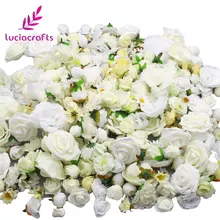 Lucia crafts 50 г/лот, приблизительно 35 шт случайный смешанный размер искусственный цветок голова Свадебные украшения материалы A1001
