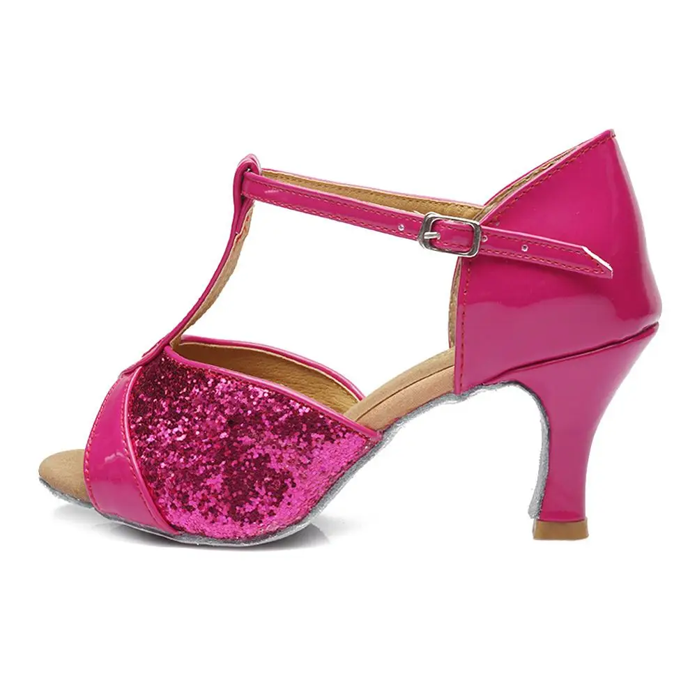 Новая женская обувь для танго, бальных танцев, латинских танцев, распродажа 227 - Цвет: 808 5cm Red