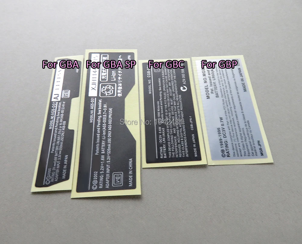 5 шт./лот Высокое качество для игры мальчик этикетка наклейка для GameBoy GBA GBC GBP GBA SP консоль задняя бирка