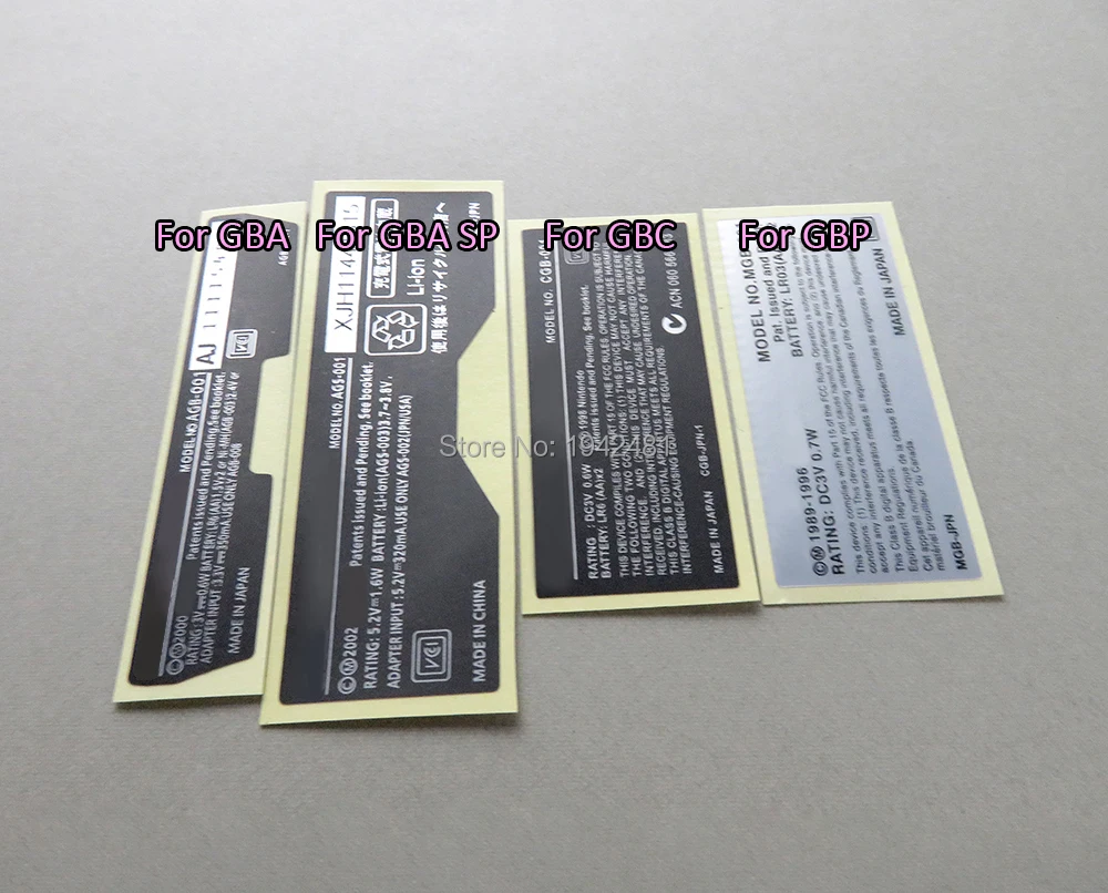 

5pcs/lot High Quality For Game boy Label Sticker For GameBoy GBA GBC GBP GBA SP Console Back Tag