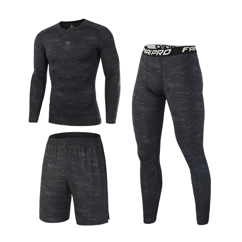 

2018 New Compression Men's Sport Suits Quick Dry Running sets Clothes Sports Joggers Training Gym Fitness Tracksuits Running Set
