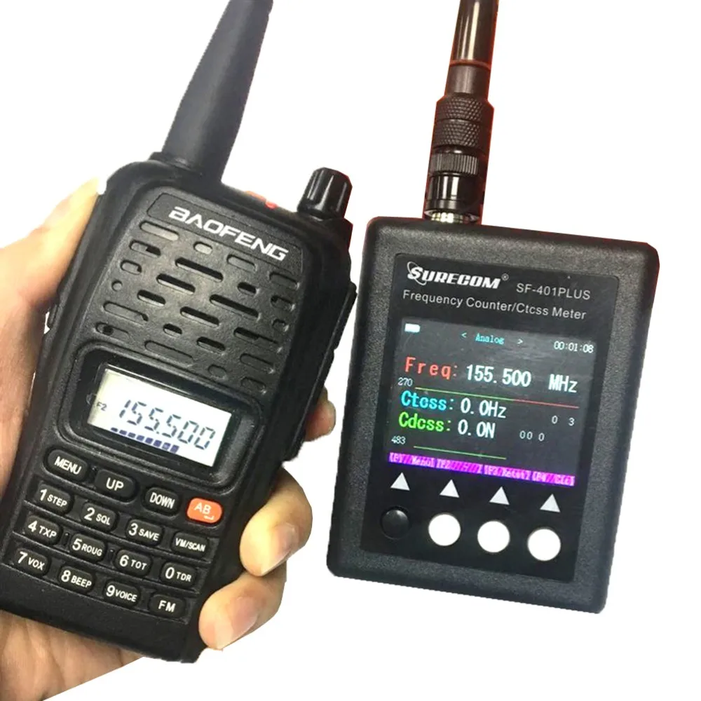 SF-401Plus 27MHz-3GHz SURECOM Portable Frequency Counter with CTCSSDCS Decoder(Analog & DMR Digital Radio Signal both testable) (7)