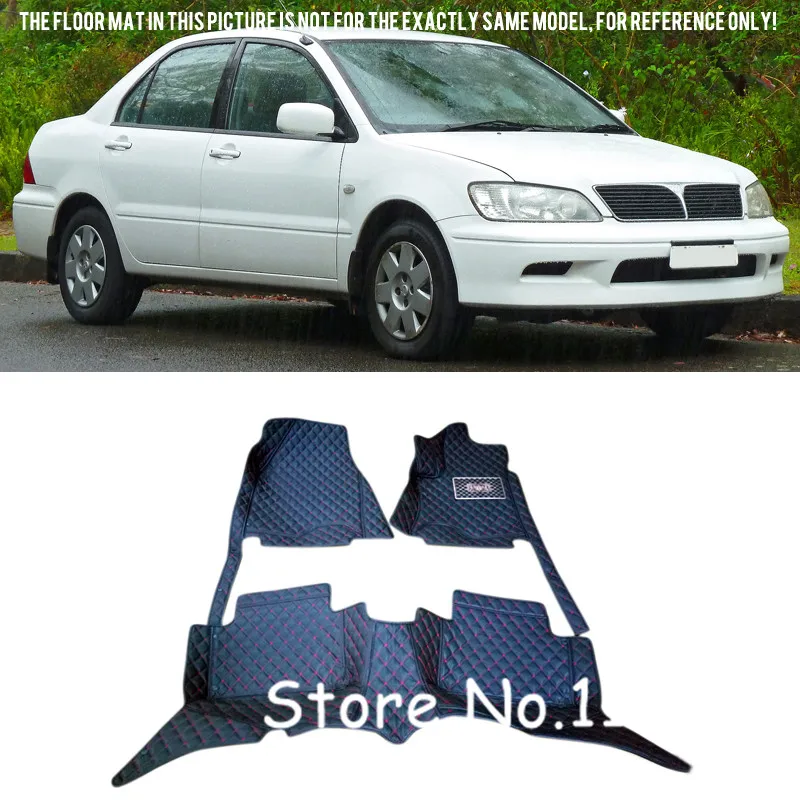 

For Mitsubishi Lancer 2001 2001 2002 2003 2004 2005 2006 Interior Black Leather Foot Floor Mats & Carpets