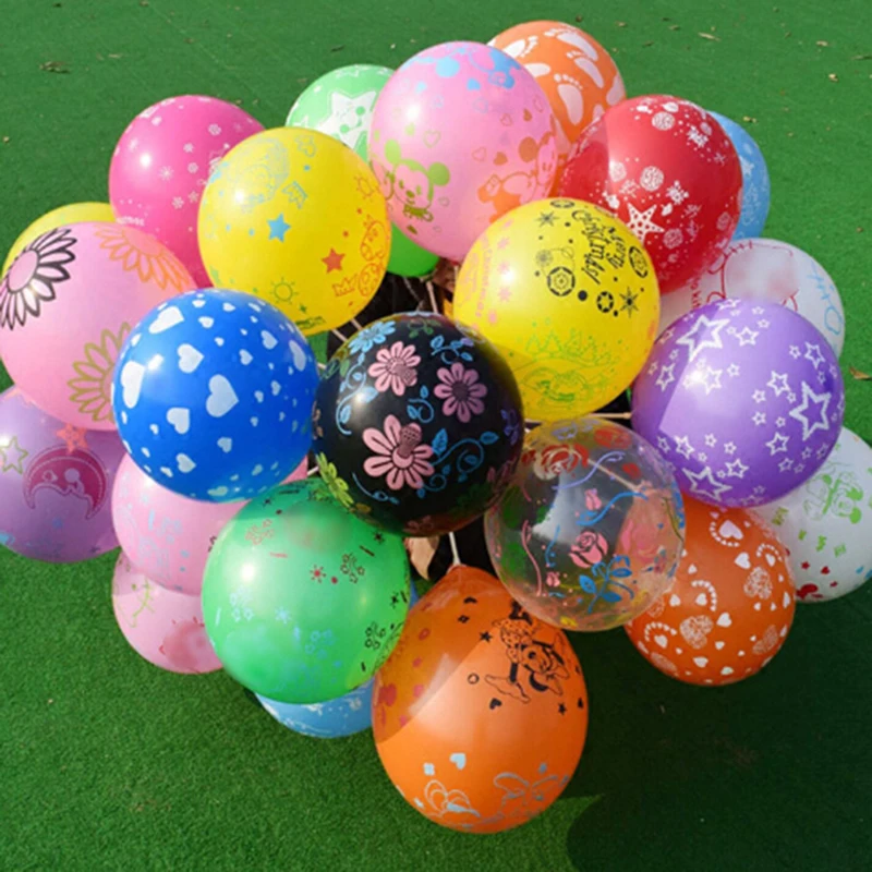 

10pcs 12inch Latex Printed Balloon Celebration Party Wedding Birthday Kids Toys