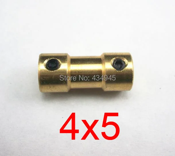 4x5mm Copper rigid coupling gear shaft motor brass coupler ship model airplane connector 4mm to 5mm solid adapter | Обустройство дома