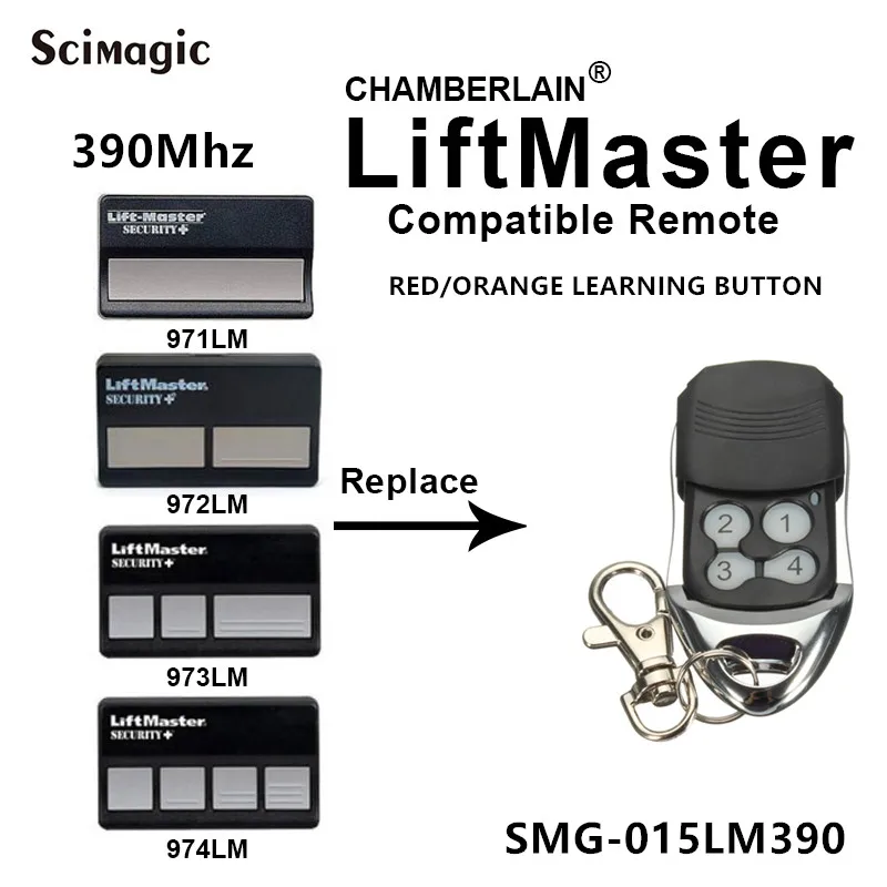 Liftmaster пульт дистанционного управления для гаражной двери 971LM 972LM 973LM 974LM LiftMaster 390 МГц пульт дистанционного управления ручной передатчик брелок