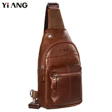 YIANG нагрудная сумка для мужчин винтажная натуральная кожа крошечные сумочки через плечо сумки-мессенджеры для мужчин дизайнерские сумки