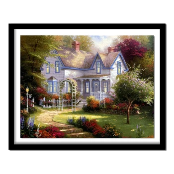 

Diamond Embroidery Dream House Diamond Diy Diamond Painting Round Drill Rhinestone Pasted Full Crafts Needlework T003