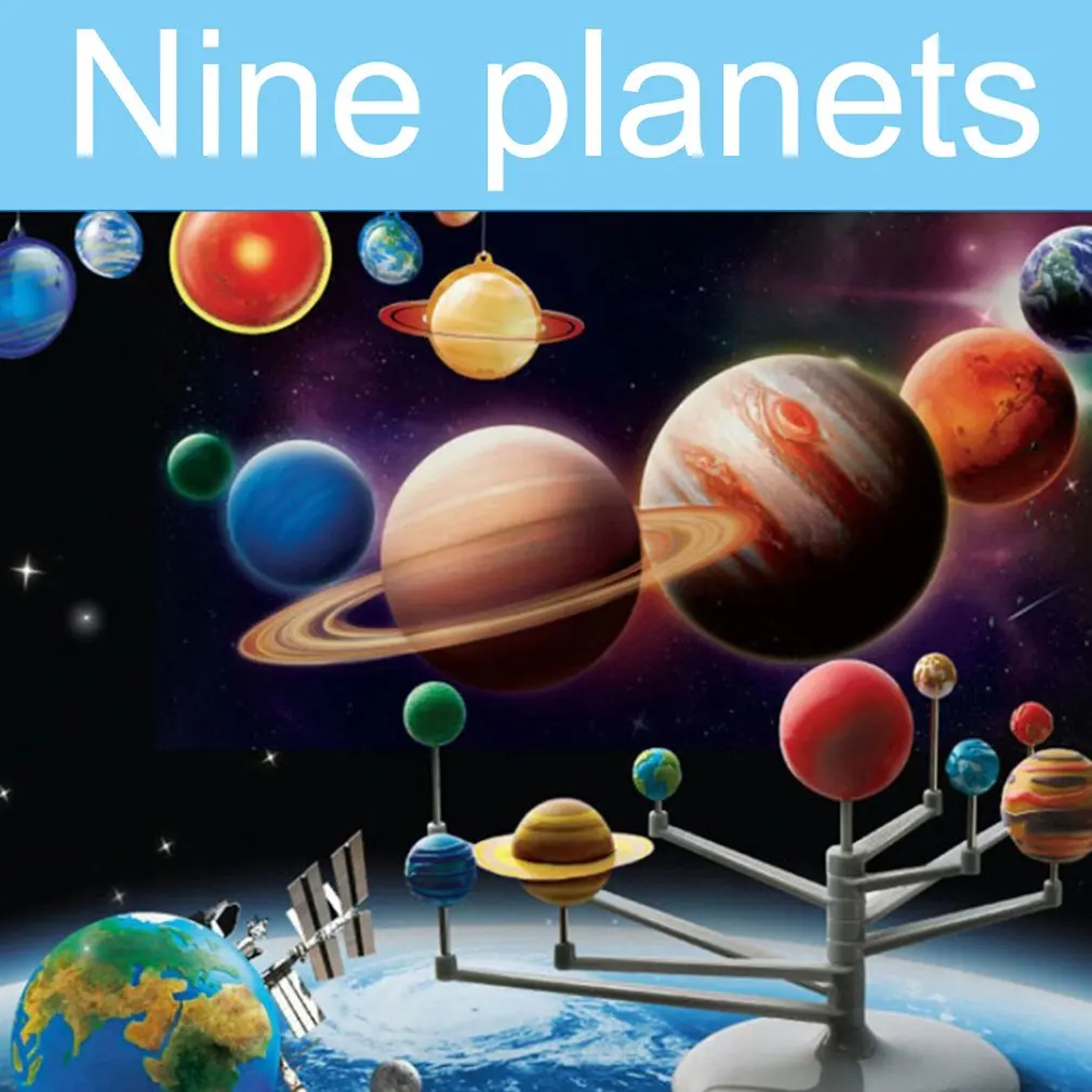 

DIY Early Educational Toys Nine Planets In Solar System Planetarium Model Kit Astronomy Science Project Toys for Kids Children