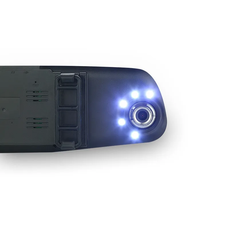 E-ACE Automotive Car Camera Dvr Night Vision 5 Led Lights Dash Cam Rear View Mirror Dvr Two Camera Registrator Camcorde Car Cams