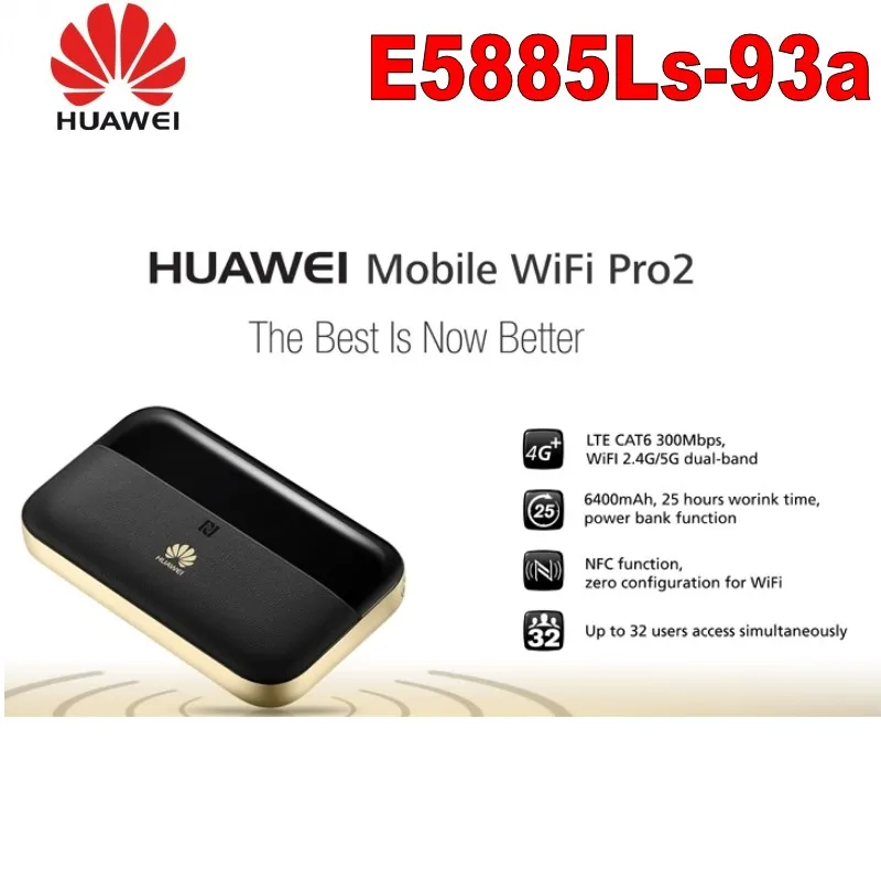 Разблокировка HUAWEI E5885Ls-93a cat6 мобильный wifi PRO2 с аккумулятором 6400 мАч и одним RJ45 LAN Ethernet портом E5885 роутером