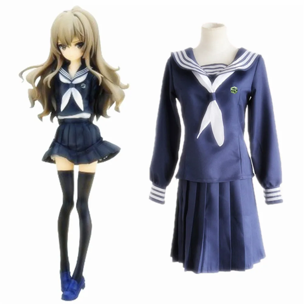 

Anime TIGER DRAGON Toradora Aisaka Taiga salior Cosplay Costume sexy Halloween costumes for women School Suit Uniform