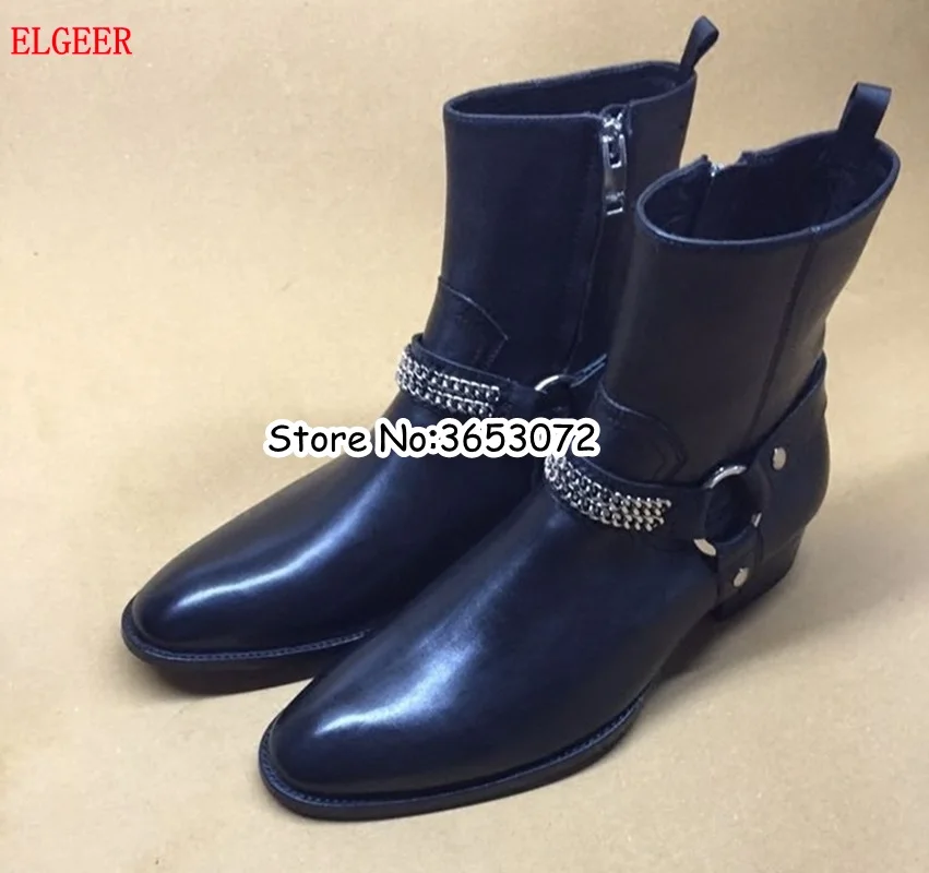 chelsea boots with chains