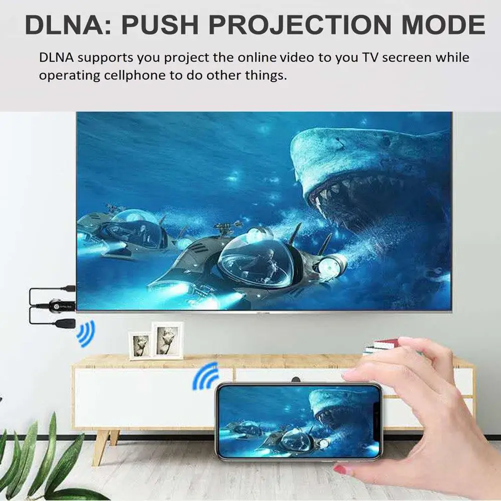 Беспроводной адаптер для ТВ M4 Plus палки с одинаковым экраном 2 4 ГГц Ezcast/ DLNA/ Miracast/