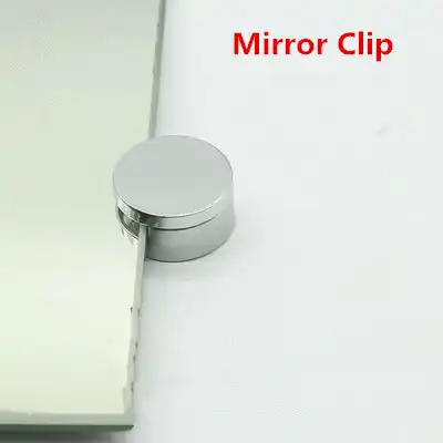 4pcs Lot Zinc Wall Mount Frameless Mirror Clip Clamp Boring Free