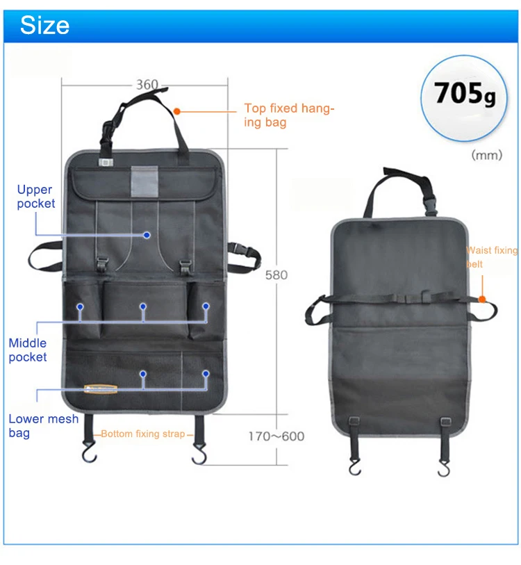 Сумка для хранения автомобиля Многофункциональная автомобильная сумка для сидения на заднем сиденье держатель мульти-контейнер с карманами задние сиденья карманы