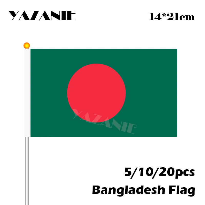 Yazanie 14 21cm 5 10 20pcs World National Bangladesh Banner Flags