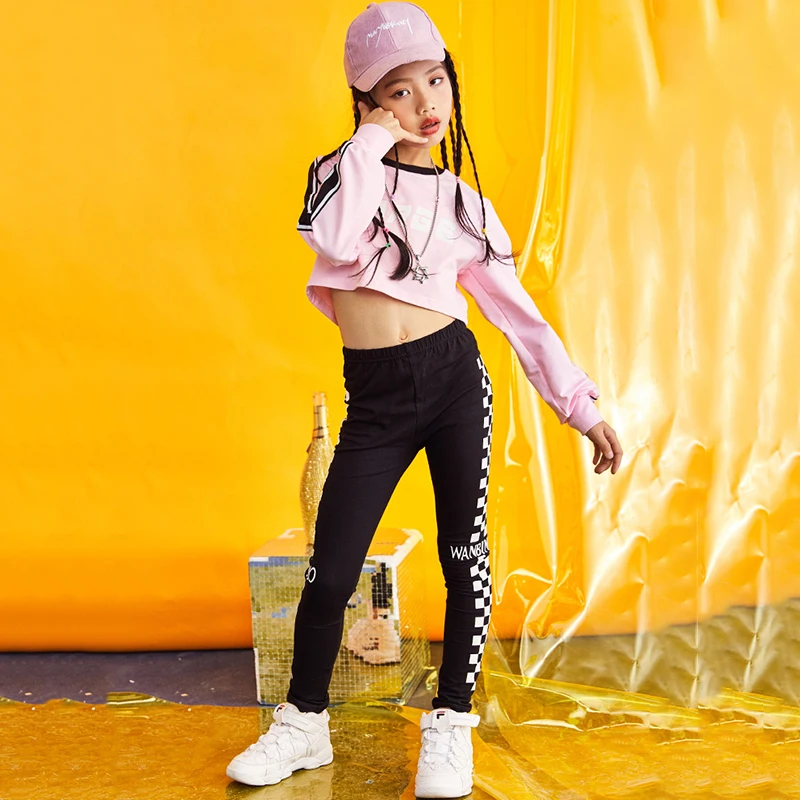 الجاز ملابس رقص الفتيات بأكمام طويلة أعلى أسود السراويل الشارع الرقص التشجيع الهيب هوب الملابس الاطفال الأداء ارتداء DNV11169 الجاز ملابس رقص الفتيات بأكمام طويلة أعلى أسود السراويل الشارع الرقص التشجيع الهيب هوب الملابس الاطفال الأداء ارتداء DNV11169