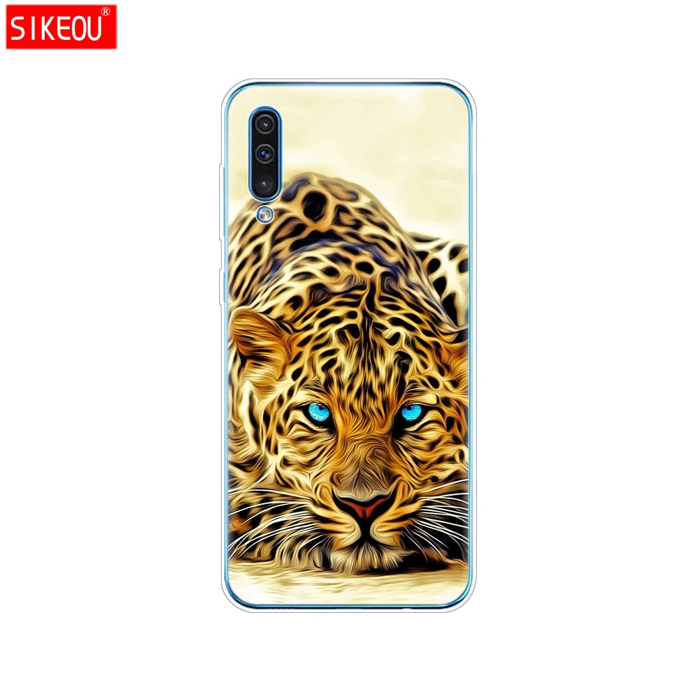 Silicone Case For Samsung A50 Case For Samsung Galaxy A50 A10 A30 A40 A70 A 50 2019 Phone Bumper wolf tiger lion Leopard bear