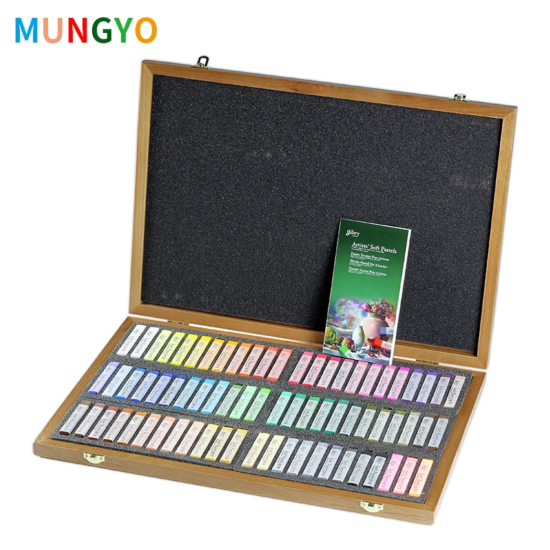 Mungyo Master Soft Pastel 72 Colors Wooden Box Painting Crayons Art Drawing Set Chalk Color Crayon Brush Stationery For Artist