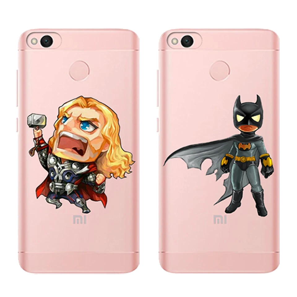 Модный чехол для телефона Xiaomi Redmi 4 4A 4X 5A NOTE Mi6 A1 5X Mini Marvel Мягкая силиконовая задняя