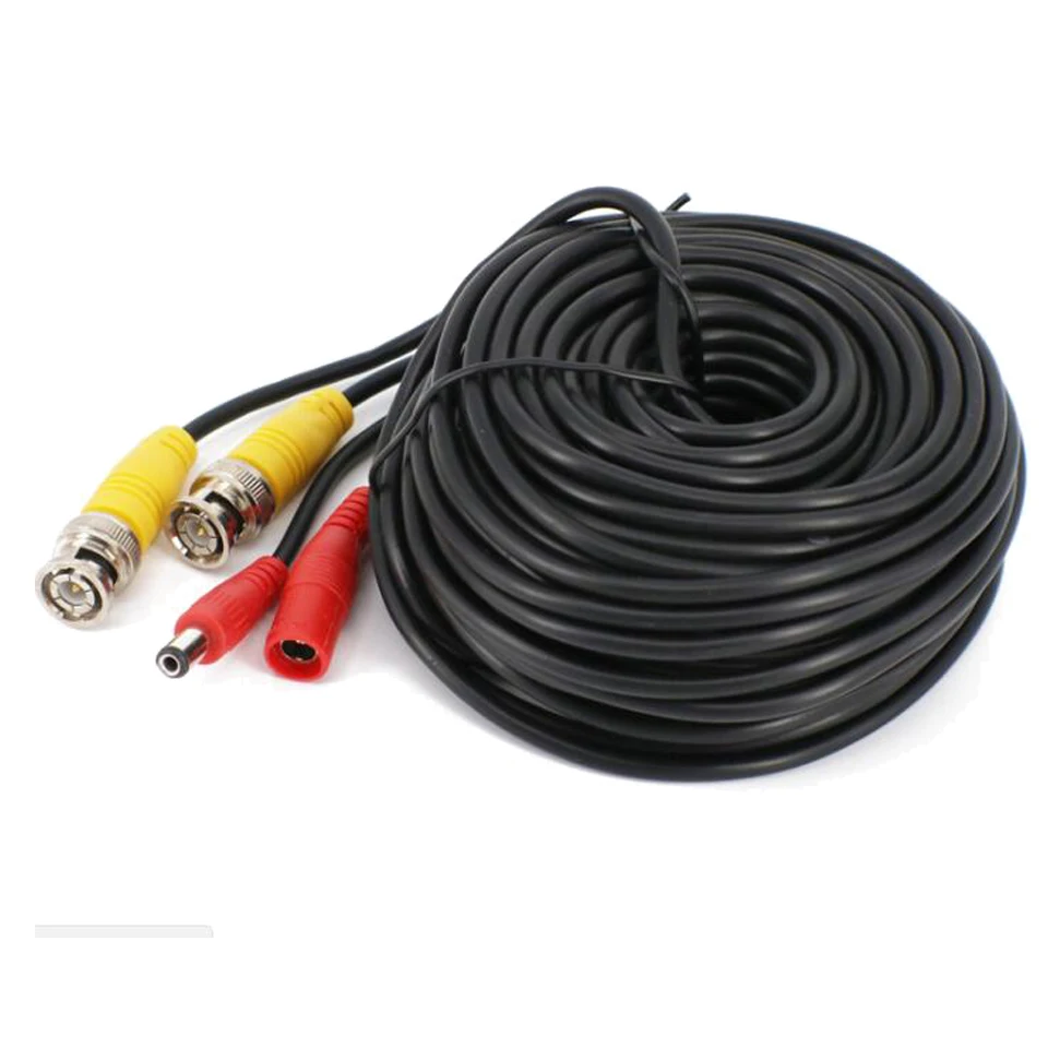BNC DC Plug Cable 5M/10M/15M/20M/30M/40M/50M CCTV Video Output Cable for AHD TVI CVI Analog System DVR Kit Accessories