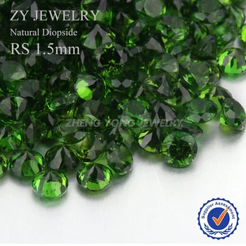 

Wholesale 1.5mm Round Brilliant Cut Natural Diopside Stone For Jewelry Making
