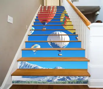 

3D Hot Air Balloons decoration Photo Mural Vinyl Decal Poster Waterproof for Living Room Home Decor 13Pcs/set