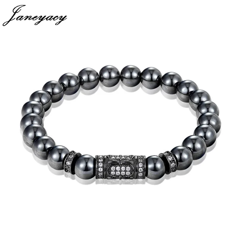 

New 5 Color Natural Bead Bracelet Women Personality Zircon CZ Bracelet Men Pulseira Masculina Fashion DIY Bracelet Accessories