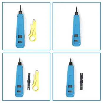 

Punch Down Impact Tool with Two Blades - 110 and BK Network Wire Cable Cat6/Cat5e Telephone Impact Terminal Insertion Tools & Ex