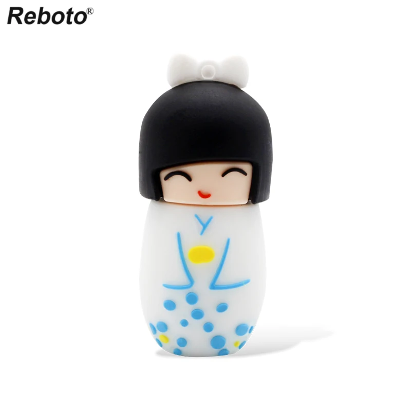 Cartoon Cute Japan kimono Dolls USB Flash drive 4GB 8GB 16GB 32GB 64GB Memory Pen Drive Stick usb creative Pendrive