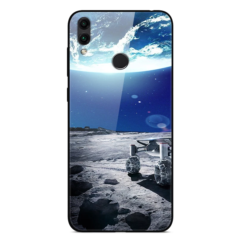 Для huawei Honor 8C Дело закаленное Стекло планета Космос крышка Стекло чехол для huawei Honor 8C Honor 8 C C8 6,2" чехол телефона