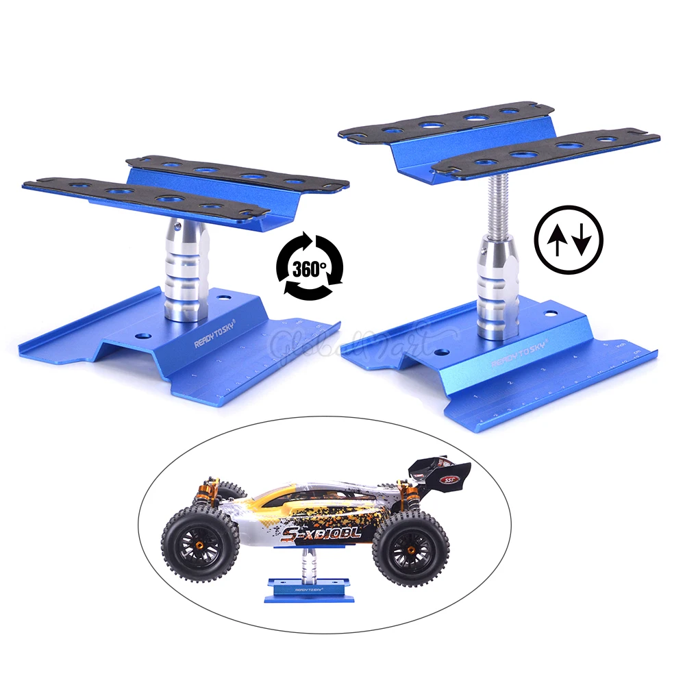 

Metal Aluminum RC Car Workstation Heightening Work Stand Repair 360 Degree Rotation For 1/8 1/10 1/12 1/16 Car Model RC Parts