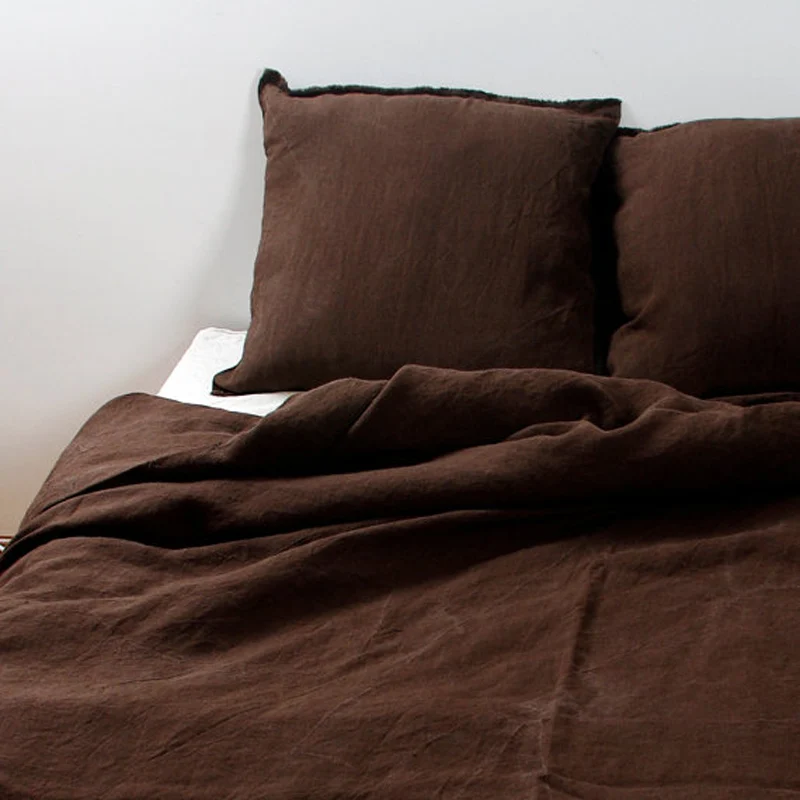 2018 French Linen Fitted Sheet Vintage Washed Pure Linen Sheets Queen Christmas Bed Sheet 60"x80